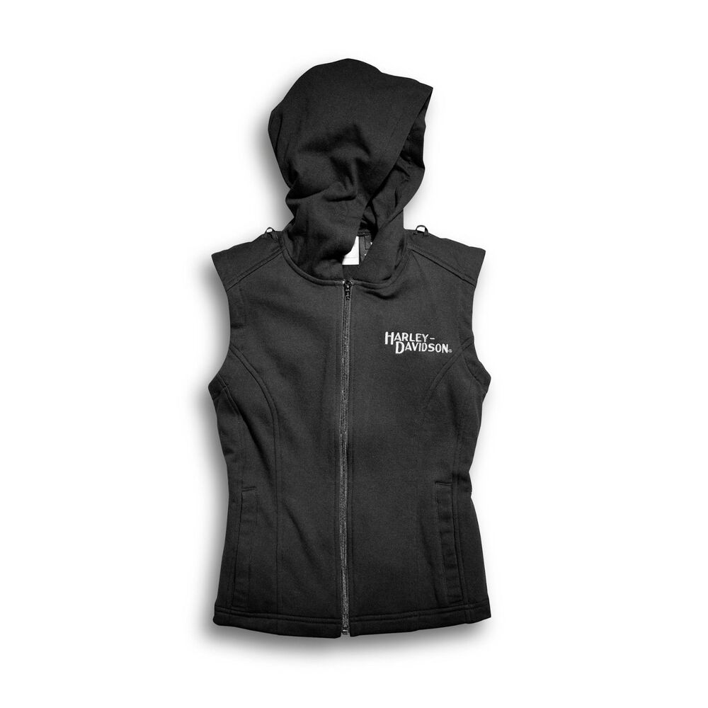 NWOT Harley-Davidson Hooded Miss Enthusiast Hooded Vest M
